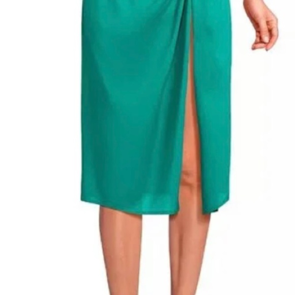 Island Green Teal Wrap Skirt Coverup